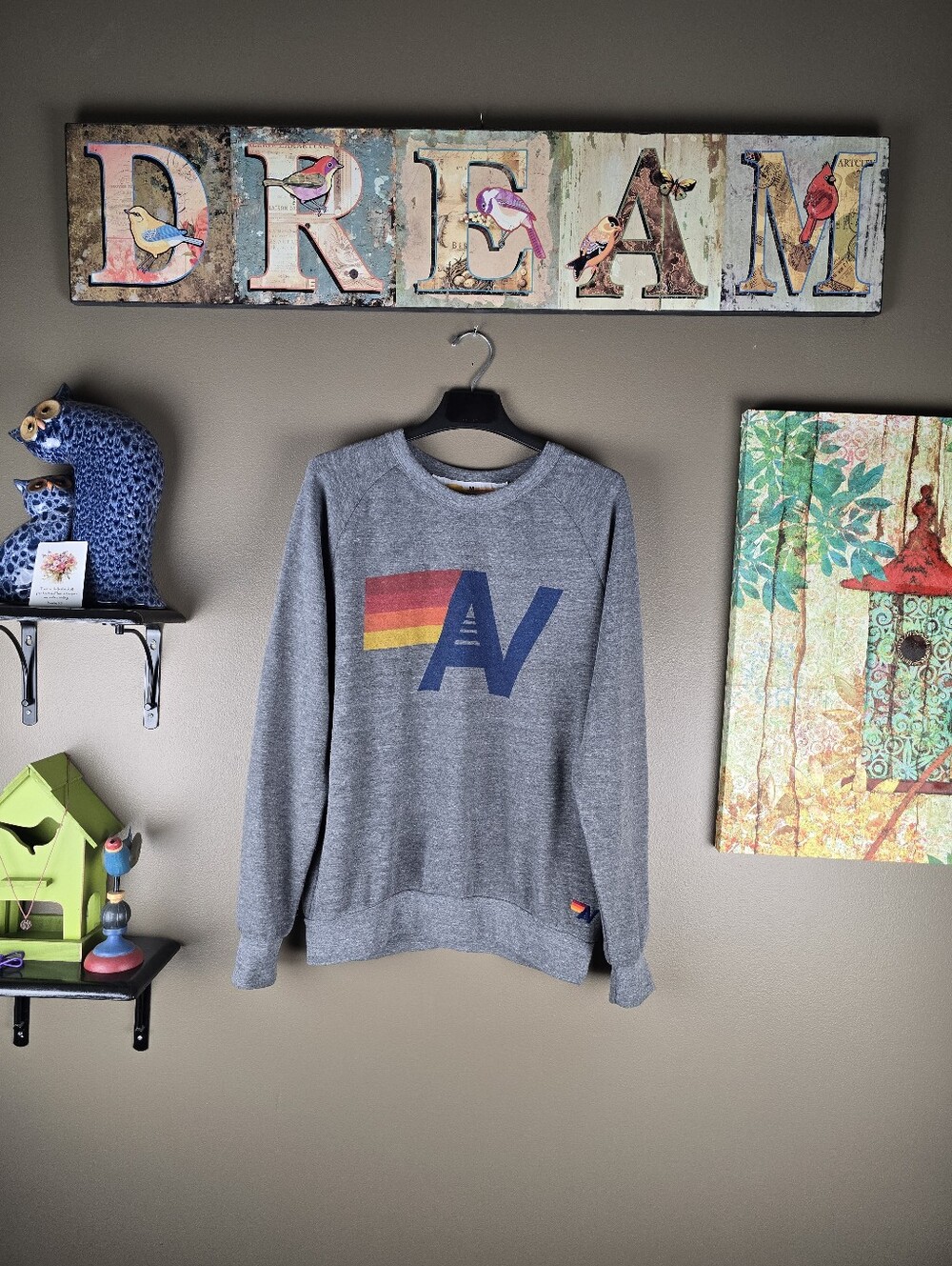 Aviator Nation Logo Crewneck Sweatshirt Medium